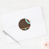 Gefeliciteerd! Retro 103 Ronde Sticker (Envelop)