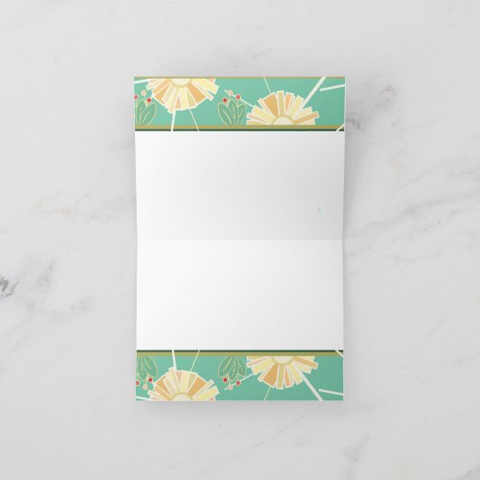 Gefeliciteerd - Retro Art Deco Parfumed Garden Kaart (Binnen)