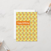 Gefeliciteerd Retro Citrus Sinaasappels Fruitig Kaart (Voorkant / Achterkant in situ)