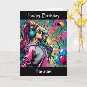 Gefeliciteerd | Retro Pop Art Kaart (Gele Bloem)