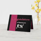 Gefeliciteerd RN - Aangepaste naam Nieuw Afstudere Kaart (Gele Bloem)