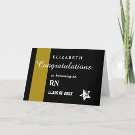 Gefeliciteerd RN Graad Gouden Streep A0AH Kaart