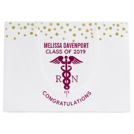 Gefeliciteerd RN Verpleegkundige Afstuderen Rode C Groot Cadeauzakje
