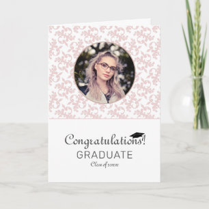 Gefeliciteerd Rococo Afstuderen Foto Kaart