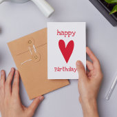 Gefeliciteerd! Rode Hart Briefkaart