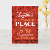 Gefeliciteerd, Rode Roses met het gemengde huwelij Kaart (Gele Bloem)