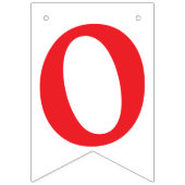 Gefeliciteerd, rode tekst op wit vlaggetjes (Tweede vlag)