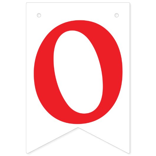 Gefeliciteerd, rode tekst op wit vlaggetjes (Tweede vlag)