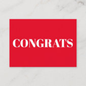 Gefeliciteerd, rode witte kaart (Voorkant)