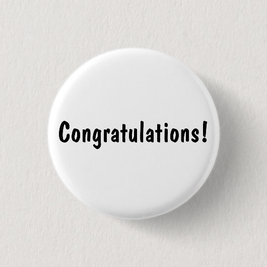 Gefeliciteerd! Ronde Button 3,2 Cm (Voorkant)