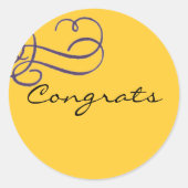 Gefeliciteerd Ronde Sticker (Voorkant)