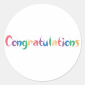 Gefeliciteerd Ronde Sticker (Voorkant)