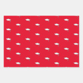 Gefeliciteerd Rood & Wit Afstudeerder Naam Afstude Inpakpapier Vel (Voorkant 3)