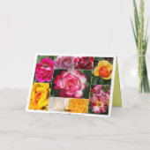 Gefeliciteerd Roos Collage Yellow Interior Kaart (Achterkant)