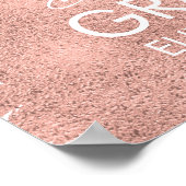 Gefeliciteerd Roos Gold Photo Afstuderen Sign Poster (Hoek)