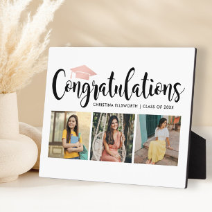 Gefeliciteerd Rose Gold 3 Foto Afstudeerders Fotoplaat