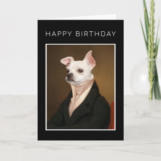 Gefeliciteerd | Royal Chihuahua Portret Kaart (Voorkant)