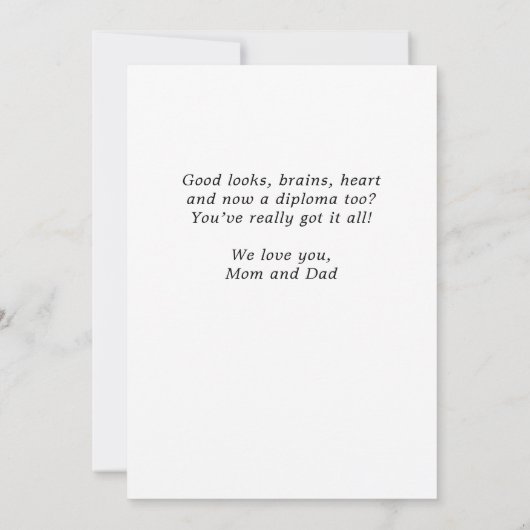 Gefeliciteerd roze Afstuderen fotokaart Kaart (Achterkant)