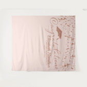 Gefeliciteerd Roze Gouden Roze Afstudeerachtergron Wandkleed (Voorkant (horizontaal))