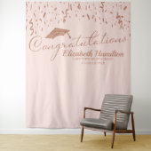 Gefeliciteerd Roze Gouden Roze Afstudeerachtergron Wandkleed (In situ)
