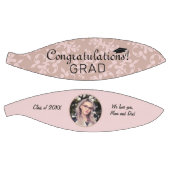 Gefeliciteerd Roze Ornament Afstuderen Foto Basketbal (Panelen)