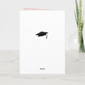 Gefeliciteerd Roze Rococo Afstudeerfoto Kaart (Achterkant)
