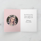 Gefeliciteerd Roze Rococo Afstudeerfoto Kaart (Binnen)