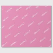 Gefeliciteerd Roze Script Trouw Baby Shower Verpak Cadeaupapier (Vlak)