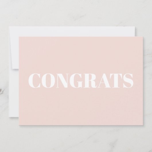 Gefeliciteerd, roze witte moderne (Voorkant)