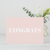 Gefeliciteerd, roze witte moderne (Staand voorkant)