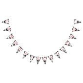 Gefeliciteerd Roze Zwart & Wit Baby Meisje Vlaggetjes (Alle)