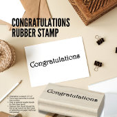 Gefeliciteerd Rubber Stamp Rubberstempel