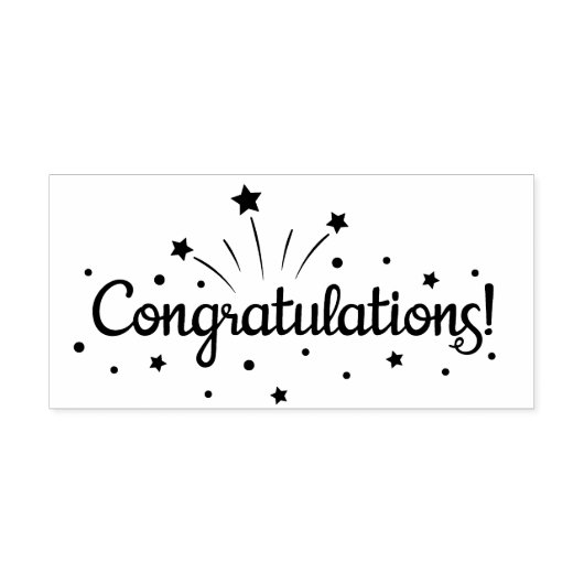 Gefeliciteerd Rubberstempel (Afrduk)