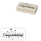 Gefeliciteerd Rubberstempel (Gestempeld)