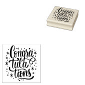 Gefeliciteerd Rubberstempel (Gestempeld)