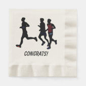 Gefeliciteerd Runners Celebrate Custom Race Napkin Servet (Voorkant)