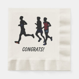 Gefeliciteerd Runners Celebrate Custom Race Napkin Servet