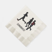 Gefeliciteerd Runners Celebrate Custom Race Napkin Servet (Hoek)