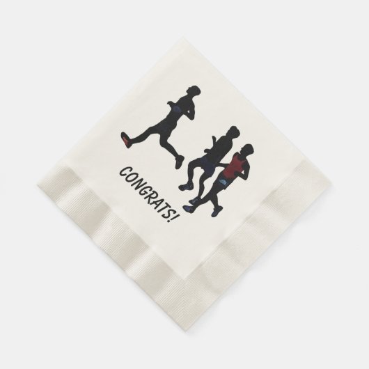 Gefeliciteerd Runners Celebrate Custom Race Napkin Servet (Hoek)