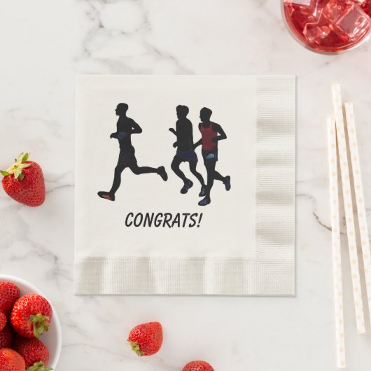 Gefeliciteerd Runners Celebrate Custom Race Napkin Servet (Insitu)