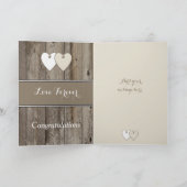 Gefeliciteerd Rustic Wedding Day White Kaart (Binnen)