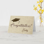 Gefeliciteerd Rustieke Afstuderen Kaart (Gele Bloem)