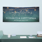 Gefeliciteerd Rustieke Theelichtjes Verloving Fees Spandoek (Beurs)