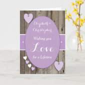 Gefeliciteerd Rustieke Trouwdag paars Kaart (Gele Bloem)