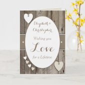 Gefeliciteerd Rustieke Trouwdag wit Kaart (Gele Bloem)