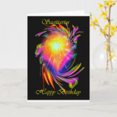 Gefeliciteerd Sagittarius Kaart (Gele Bloem)