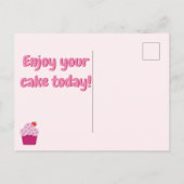 Gefeliciteerd schatje  Lieve aardbei shortcake Briefkaart (Achterkant)