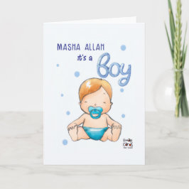 Gefeliciteerd - Schattige babyjongen Kaart