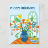 GEFELICITEERD Schattige Bloemenboeket Fun Custom Briefkaart (Voorkant)