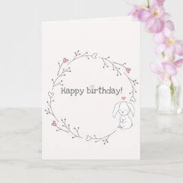 Gefeliciteerd! Schattigee kleine konijntje verjaar Kaart